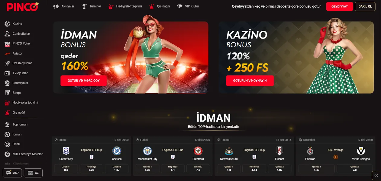 Pinco giriş mobil telefon vasitəsilə necə həyata keçirilir